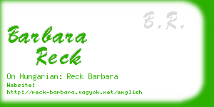 barbara reck business card